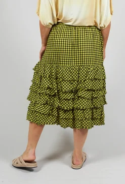 Mitteldeal Skirt in Ingwer Yellow and Black Check