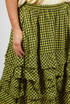 Mitteldeal Skirt in Ingwer Yellow and Black Check