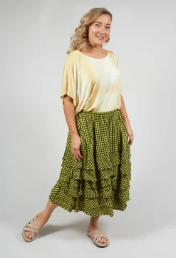 Mitteldeal Skirt in Ingwer Yellow and Black Check