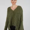Mohair Knit Jumper in Moss