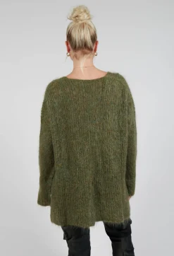 Mohair Knit Jumper in Moss