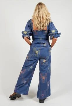 Molly Handwoven Jumpsuit in Indigo