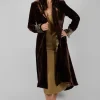 Morgana Embroidery Coat in Brown