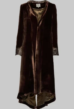 Morgana Embroidery Coat in Brown