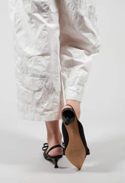 Mules with Maxi Bow in Black