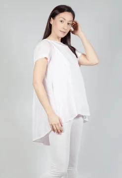 Mullet Back T-Shirt in Rose 10% Cloud