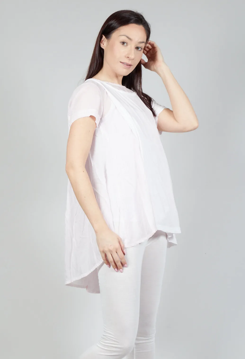Mullet Back T-Shirt in Rose 10% Cloud
