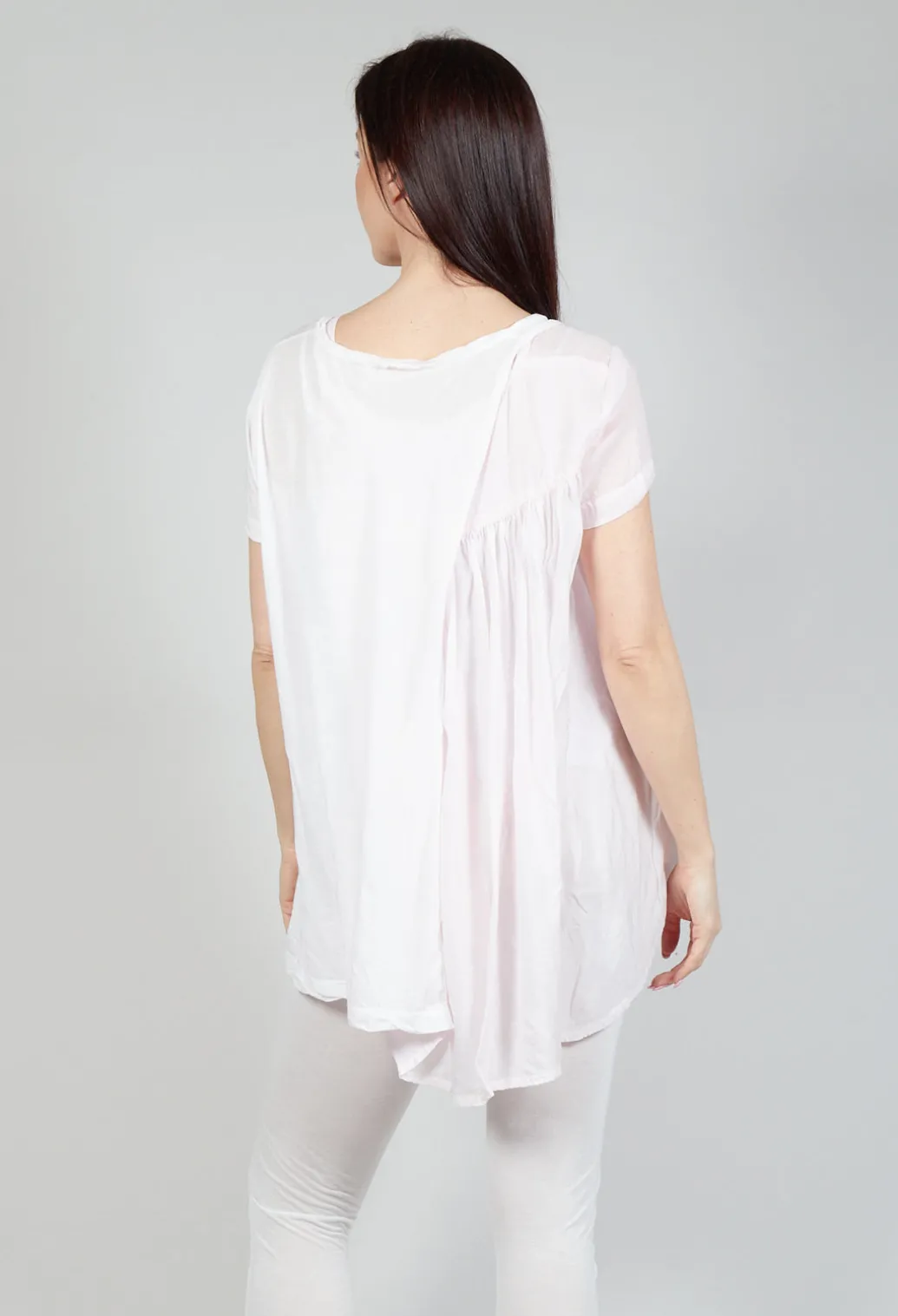 Mullet Back T-Shirt in Rose 10% Cloud