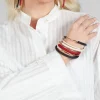 Multi Strand Bangle in Red and Black