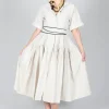 Multi Tiered Dress in Beige