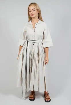 Multi Tiered Dress in Beige