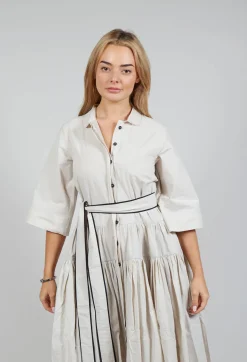 Multi Tiered Dress in Beige