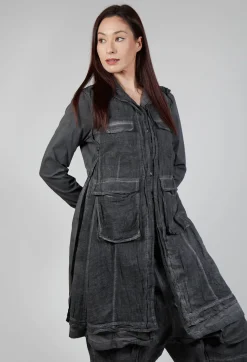 Multi-Pocket Coat in Coal Cloud