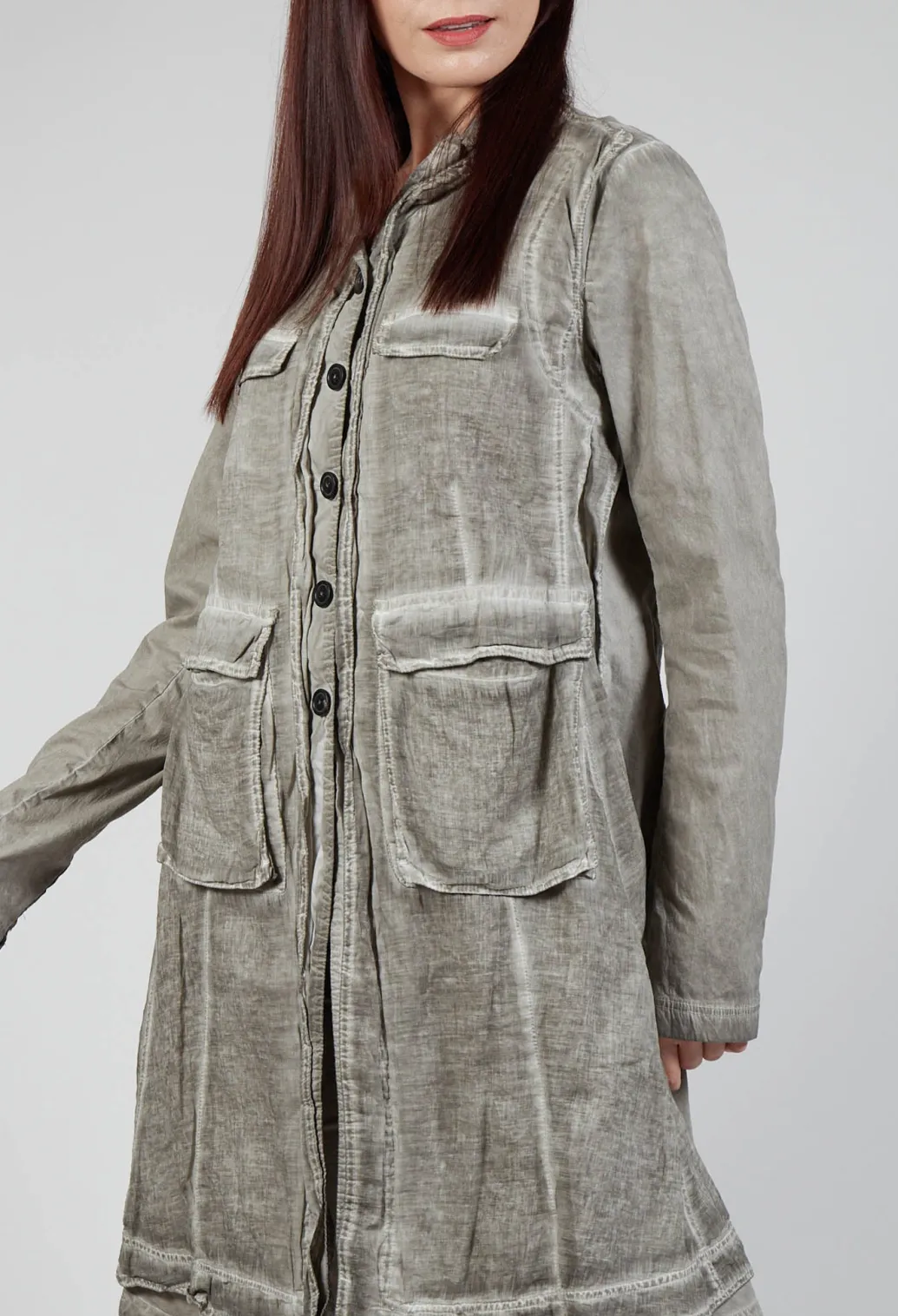 Multi-Pocket Coat in Hay Cloud