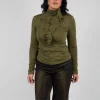 Murmur Jersey Top in Green