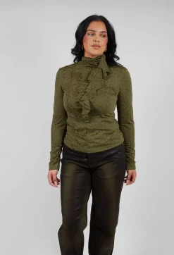 Murmur Jersey Top in Green