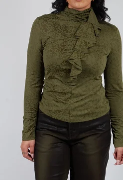 Murmur Jersey Top in Green