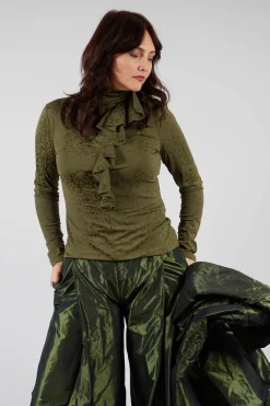 Murmur Jersey Top in Green