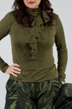 Murmur Jersey Top in Green