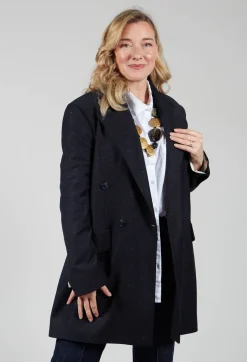 Native Longline Jacket in Navy Blue
