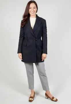 Native Longline Jacket in Navy Blue
