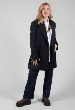 Native Longline Jacket in Navy Blue