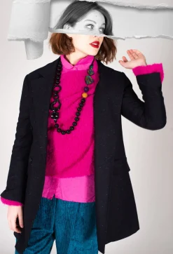 Native Longline Jacket in Navy Blue