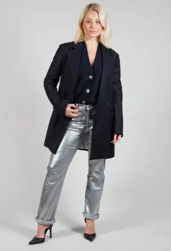 Native Longline Jacket in Navy Blue