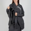 Neck Tie Contrast Stripe Jacket in Slate