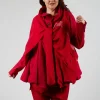 Neck Tie Jacket in Cardinal