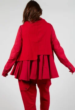 Neck Tie Jacket in Cardinal