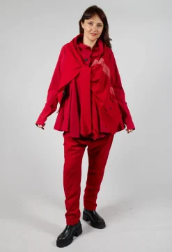 Neck Tie Jacket in Cardinal