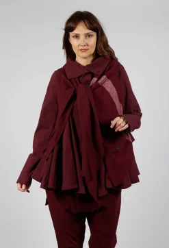 Neck Tie Jacket in Merlot