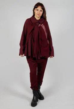 Neck Tie Jacket in Merlot