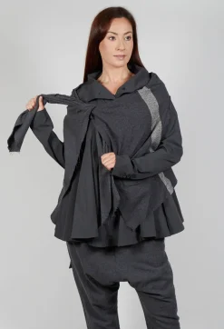 Neck Tie Jacket in Slate