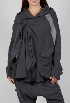 Neck Tie Jacket in Slate