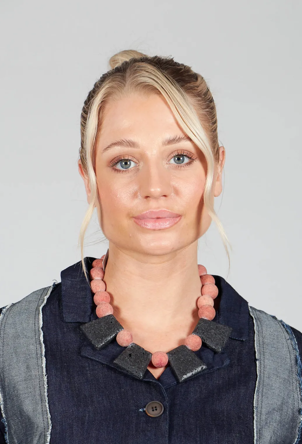 Necklace in Coral and Lava