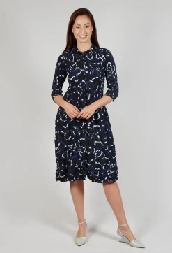 Nehry Coat Dress in Black Dynasty