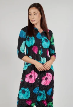 Nehry Coat Dress in Black Valley