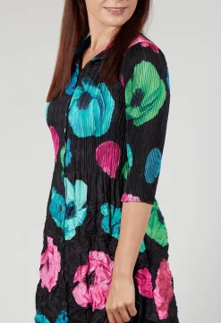 Nehry Coat Dress in Black Valley