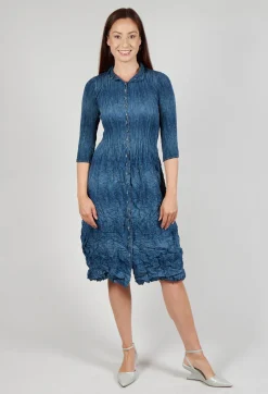 Nehry Coat Dress in Denim