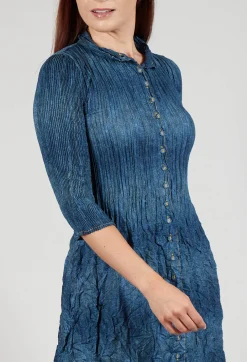 Nehry Coat Dress in Denim