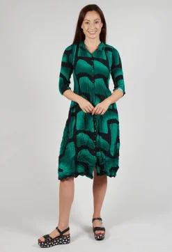 Nehry Coat Dress in Green Tuscon
