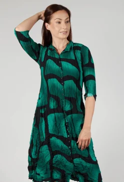 Nehry Coat Dress in Green Tuscon