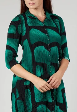 Nehry Coat Dress in Green Tuscon