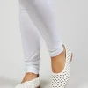 Net Style Cut Out Pumps in White