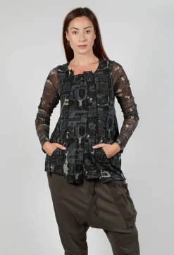 Netted Sleeve Jacket in Multicolour