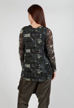 Netted Sleeve Jacket in Multicolour