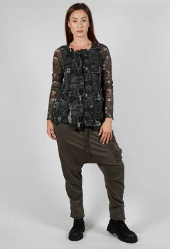 Netted Sleeve Jacket in Multicolour