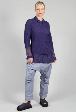 Netted Top in Azur